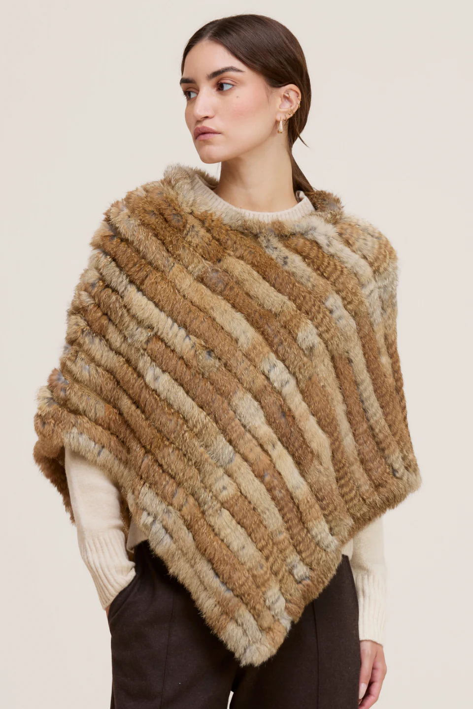 GEANA FUR PONCHO