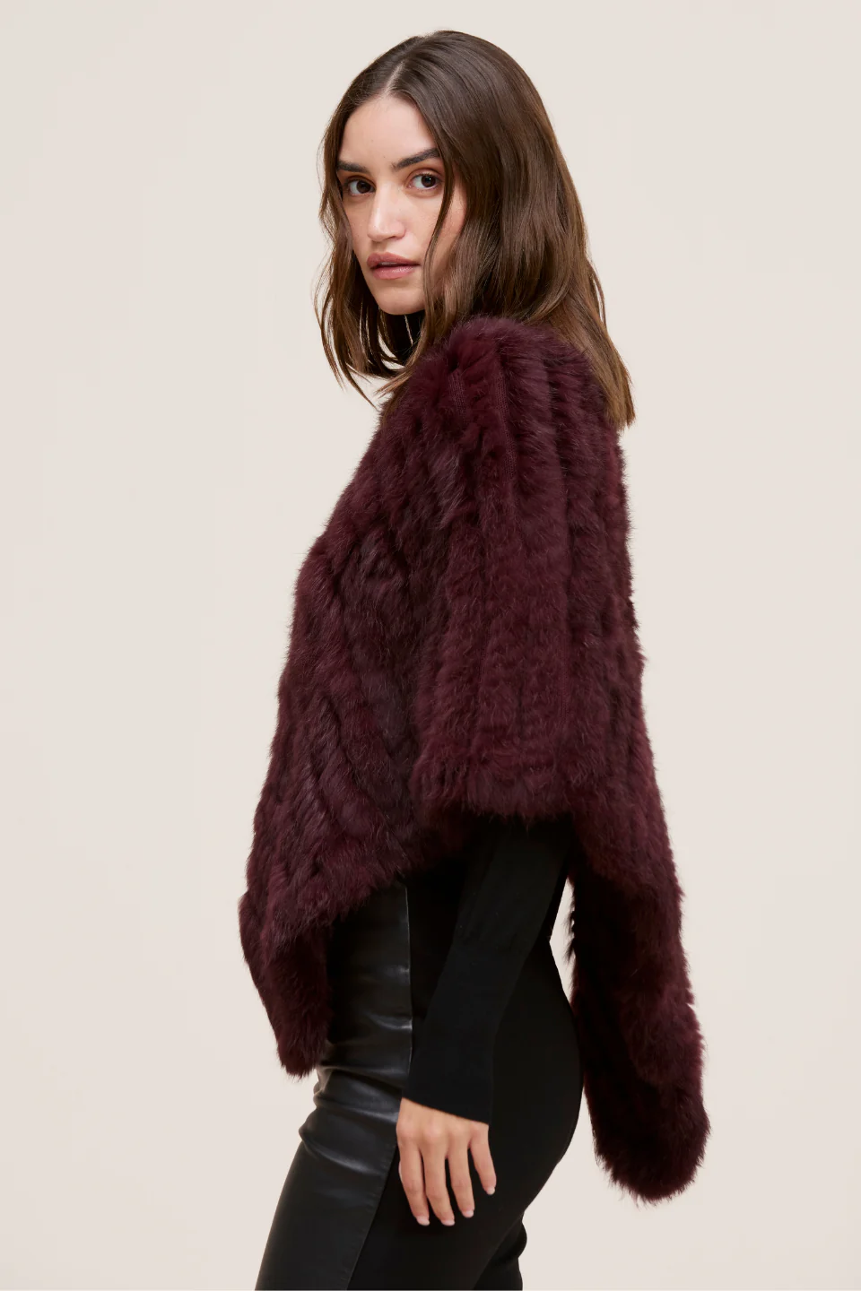 GEANA FUR PONCHO