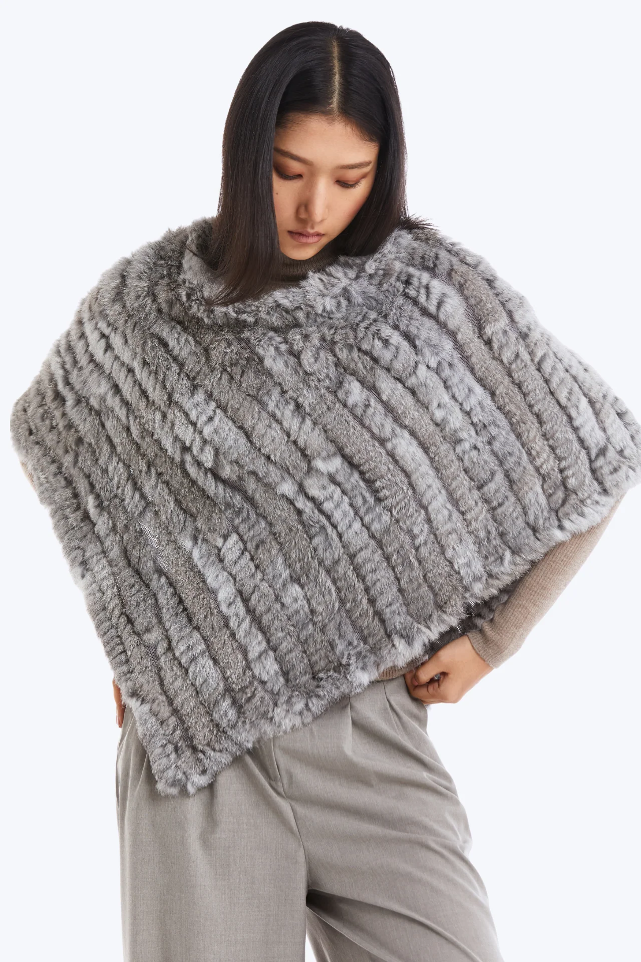GEANA FUR PONCHO - Image 2